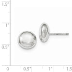 Lade das Bild in den Galerie-Viewer, 14k White Gold 10.5mm Button Polished Post Stud Earrings
