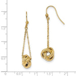 Cargar imagen en el visor de la galería, 14k Yellow Gold Classic Love Knot Dangle Earrings
