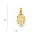 Carregar imagem no visualizador da galeria, 14k Yellow Gold Saint Christopher Medal Small Pendant Charm
