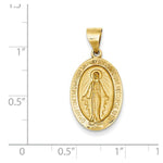 Lade das Bild in den Galerie-Viewer, 14k Yellow Gold Blessed Virgin Mary Miraculous Medal Pendant Charm
