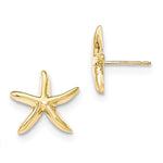 Carregar imagem no visualizador da galeria, 14k Yellow Gold Starfish Stud Post Push Back Earrings
