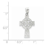 이미지를 갤러리 뷰어에 로드 , 14k White Gold Celtic Cross Pendant Charm
