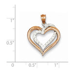 Afbeelding in Gallery-weergave laden, 14k Two Tone Gold Heart Pendant Charm
