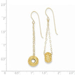 Lataa kuva Galleria-katseluun, 14k Yellow Gold Donut French Hook Dangle Earrings
