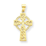 Załaduj obraz do przeglądarki galerii, 14k Yellow Gold Celtic Cross Pendant Charm - [cklinternational]
