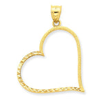 Lataa kuva Galleria-katseluun, 14k Yellow Gold Heart Pendant Charm
