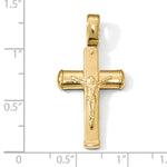 將圖片載入圖庫檢視器 14k Yellow Gold Cross Crucifix Pendant Charm
