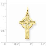 Carica l&#39;immagine nel visualizzatore di Gallery, 14k Yellow Gold Celtic Cross Pendant Charm - [cklinternational]
