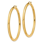 Indlæs billede til gallerivisning 14K Yellow Gold Large Classic Round Hoop Earrings 60mmx4mm
