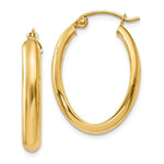 Carregar imagem no visualizador da galeria, 14k Yellow Gold Classic Oval Hoop Earrings
