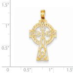 Carregar imagem no visualizador da galeria, 14k Yellow Gold Celtic Cross Pendant Charm
