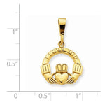 Afbeelding in Gallery-weergave laden, 14k Yellow Gold Claddagh I Love You Pendant Charm
