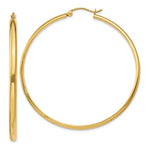 Lataa kuva Galleria-katseluun, 14K Yellow Gold Large Classic Round Hoop Earrings
