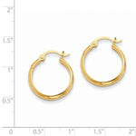 Lataa kuva Galleria-katseluun, 14K Yellow Gold 18mmx2.75mm Classic Round Hoop Earrings
