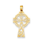 Carica l&#39;immagine nel visualizzatore di Gallery, 14k Yellow Gold Celtic Cross Pendant Charm

