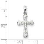 Lade das Bild in den Galerie-Viewer, 14k White Gold Cross Crucifix INRI Pendant Charm
