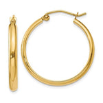 画像をギャラリービューアに読み込む, 14K Yellow Gold 25mmx2.75mm Classic Round Hoop Earrings
