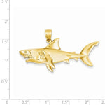 Afbeelding in Gallery-weergave laden, 14k Yellow Gold Large Shark 3D Pendant Charm - [cklinternational]

