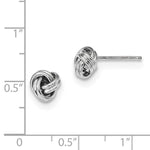 Charger l&#39;image dans la galerie, 14k White Gold Classic Polished Love Knot Stud Post Earrings

