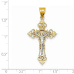 Charger l&#39;image dans la galerie, 14k Gold Two Tone INRI Crucifix Cross Pendant Charm - [cklinternational]
