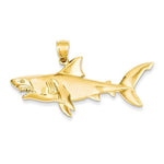 Afbeelding in Gallery-weergave laden, 14k Yellow Gold Large Shark 3D Pendant Charm - [cklinternational]
