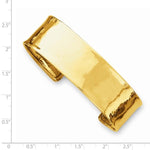 Carica l&#39;immagine nel visualizzatore di Gallery, 14k Yellow Gold 19.5mm Hammered Contemporary Cuff Bangle Bracelet
