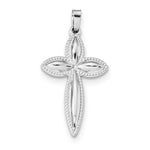 Load image into Gallery viewer, 14k White Gold Passion Cross Hollow Pendant Charm
