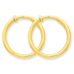 Załaduj obraz do przeglądarki galerii, 14K Yellow Gold 25mm x 2.5mm Non Pierced Round Hoop Earrings
