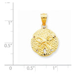 Carregar imagem no visualizador da galeria, 14k Yellow Gold Sand Dollar Pendant Charm
