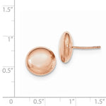 Lade das Bild in den Galerie-Viewer, 14k Rose Gold 12mm Button Polished Post Stud Earrings
