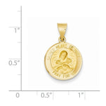 Charger l&#39;image dans la galerie, 14k Yellow Gold Sacred Heart of Mary Hollow Pendant Charm
