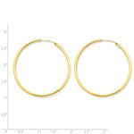 이미지를 갤러리 뷰어에 로드 , 14K Yellow Gold 40mm x 2mm Round Endless Hoop Earrings
