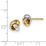 Загрузить изображение в средство просмотра галереи, 14k Gold Two Tone Classic Love Knot Stud Post Earrings
