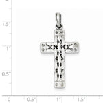 Lade das Bild in den Galerie-Viewer, 14k White Gold Panther Style Cross Pendant Charm
