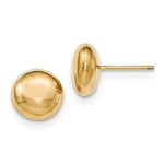 Indlæs billede til gallerivisning 14k Yellow Gold 10.5mm Button Polished Post Stud Earrings
