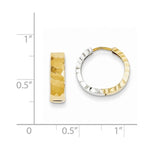 Carregar imagem no visualizador da galeria, 14k Gold Two Tone Classic Hinged Hoop Huggie Earrings
