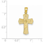 Load image into Gallery viewer, 14k Yellow Gold Ecce Homo Cross Reversible Pendant Charm
