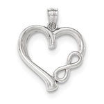 Lataa kuva Galleria-katseluun, 14k White Gold Infinity Heart Pendant Charm
