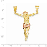 Lade das Bild in den Galerie-Viewer, 14k Gold Two Tone Corpus Crucified Christ Pendant Charm - [cklinternational]
