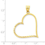 Φόρτωση εικόνας στο εργαλείο προβολής Συλλογής, 14k Yellow Gold Heart Pendant Charm
