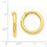 Kép betöltése a galériamegjelenítőbe: 14K Yellow Gold 20mm x 3mm Non Pierced Round Hoop Earrings
