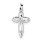 Load image into Gallery viewer, 14k White Gold Passion Cross Hollow Pendant Charm
