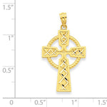 Załaduj obraz do przeglądarki galerii, 14k Yellow Gold Celtic Cross Pendant Charm - [cklinternational]
