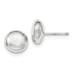Lade das Bild in den Galerie-Viewer, 14k White Gold 10.5mm Button Polished Post Stud Earrings

