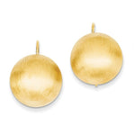 Indlæs billede til gallerivisning 14k Yellow Gold 16mm Satin Half Ball Button Earrings
