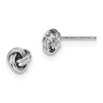 Charger l&#39;image dans la galerie, 14k White Gold Classic Polished Love Knot Stud Post Earrings
