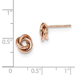 Afbeelding in Gallery-weergave laden, 14k Rose Gold Classic Love Knot Stud Post Earrings
