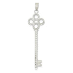 Afbeelding in Gallery-weergave laden, 14k White Gold Key 3D Pendant Charm
