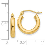 Φόρτωση εικόνας στο εργαλείο προβολής Συλλογής, 14K Yellow Gold 15mm x 3mm Classic Round Hoop Earrings
