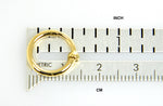 Ladda upp bild till gallerivisning, 14k Yellow Gold Non Pierced Clip On Round Hoop Earrings 14mm x 2mm
